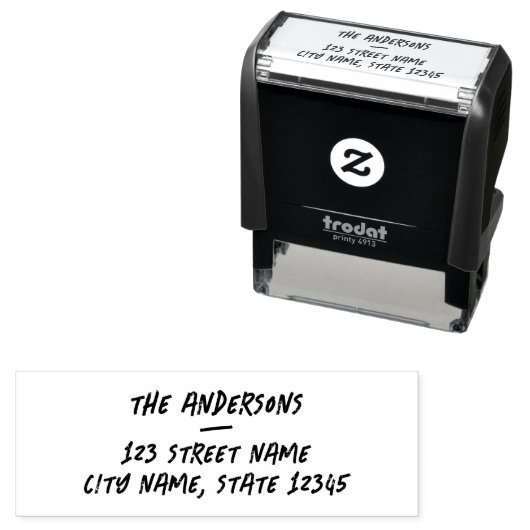 Grunge Marker Stijl Achternaam Retouradres Zelfinktende Stempel (In situ)