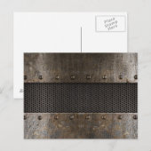 Grunge metal background briefkaart (Voorkant / Achterkant)