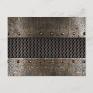 Grunge metal background briefkaart