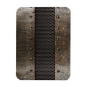 Grunge metal background magneet (Verticaal)