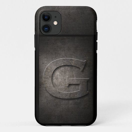 Grunge Metal G Monogram Iphone Case (Achterkant)