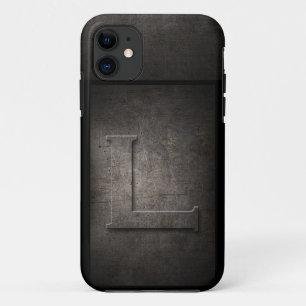 Grunge Metal L Monogramme Coque iphone