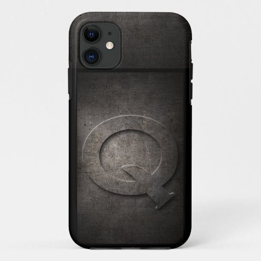Grunge Metal Monogram Iphone Case (Achterkant)