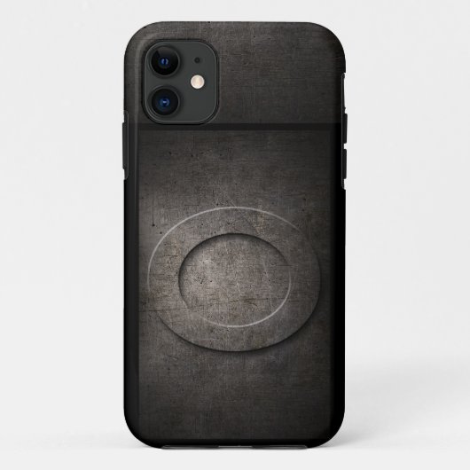 Grunge Metal Monogram Iphone Case (Achterkant)