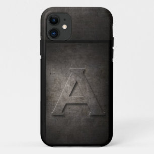Grunge Metal Monogram voor zijn iPhone Case