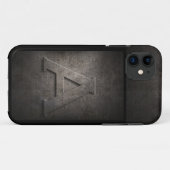 Grunge Metal Monogram voor zijn iPhone Case (Achterkant (horizontaal))