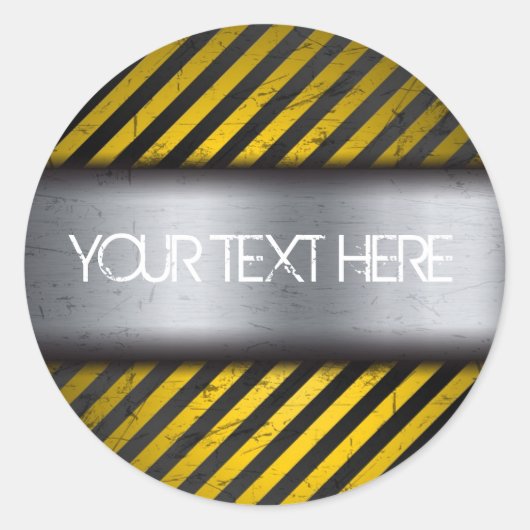 Grunge Metal Sticker (Voorkant)