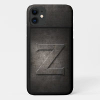 Grunge Metal Z Monogram Coque iphone