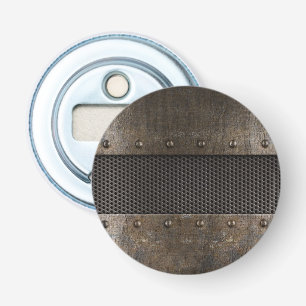 Grunge metalen achtergrond button flesopener