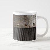 Grunge metalen achtergrond extra grote mok (Rechts)