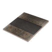 Grunge metalen achtergrond tegeltje (Zijkant)