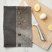 Grunge metalen achtergrond theedoek (Quarter Fold)