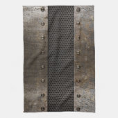 Grunge metalen achtergrond theedoek (Verticaal)