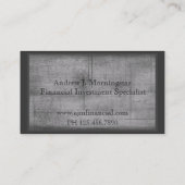 Grunge minimalistisch visitekaartje (Achterkant)