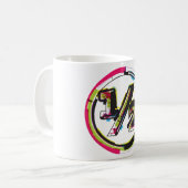 Grunge Mok halve symboolkoffie (Voorkant links)