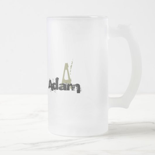 Grunge Monogrammed Matglas Bierpul (Rechts)