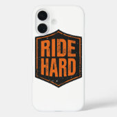 Grunge Motorcycle "Ride Hard" Shield Case-Mate iPhone Case (Achterkant)