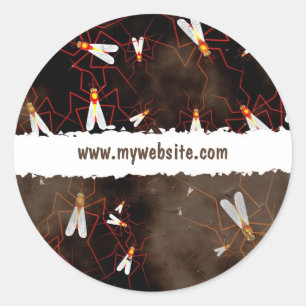 Grunge muggen ronde sticker