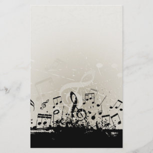 Grunge Music Design Stationery Briefpapier