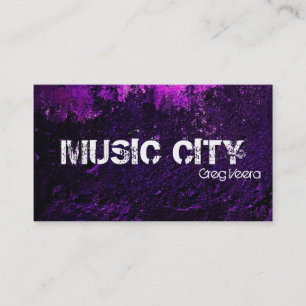 Grunge Music Visitekaartje - Roze Paarse textuur