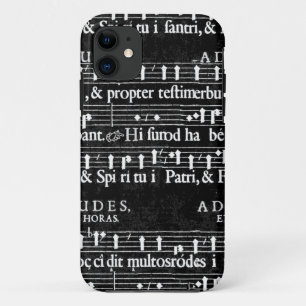 grunge muzieknoten iPhone 11 hoesje