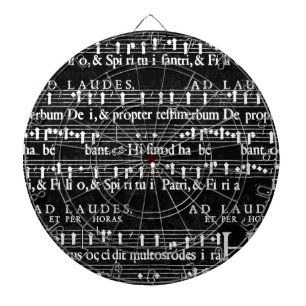 grunge muzieknoten dartbord