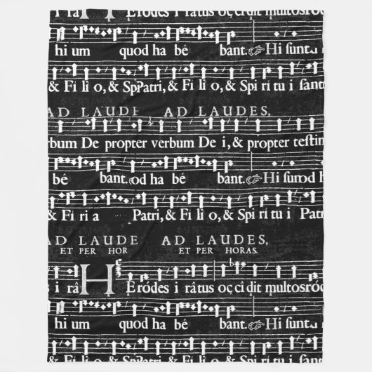 grunge muzieknoten deken (Voorkant)