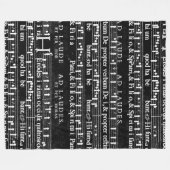 grunge muzieknoten deken (Voorkant (Horizontaal))