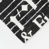 grunge muzieknoten deken (Hoek)