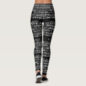 grunge muzieknoten leggings (Achterkant)