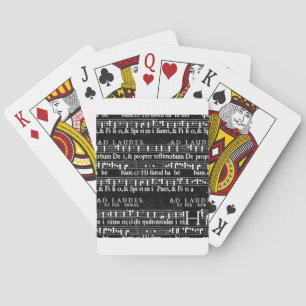 grunge muzieknoten pokerkaarten