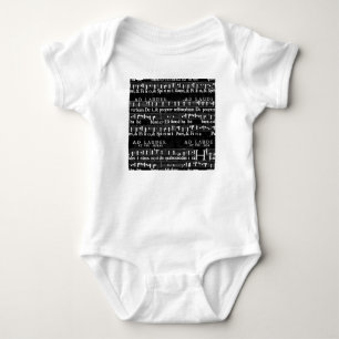 grunge muzieknoten romper