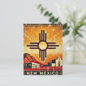 Grunge New Mexico Briefkaart (Staand voorkant)