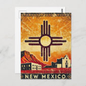 Grunge New Mexico Briefkaart (Voorkant / Achterkant)