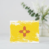 Grunge New Mexico Flag Briefkaart (Staand voorkant)