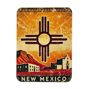 Grunge New Mexico Magneet