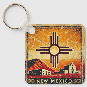 Grunge New Mexico Sleutelhanger