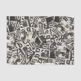 Grunge Nummers Decoupage Scrapbook Collage Gift Tissuepapier