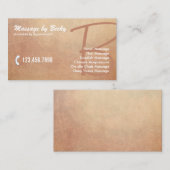  Grunge Old Massage Therapy Visitekaartje (Voorkant / Achterkant)