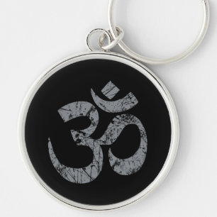 Grunge OM Symbol Spiritualiteit Yoga Sleutelhanger
