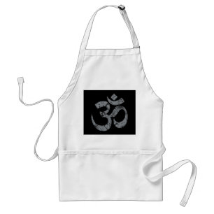 Grunge OM Symbol Spiritualiteit Yoga Standaard Schort