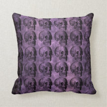 Grunge Paarse Skulls Mojo Pillow