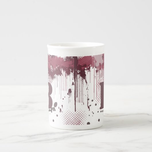 Grunge Paint Splatter - Poort Rood - Mok (Voorkant)