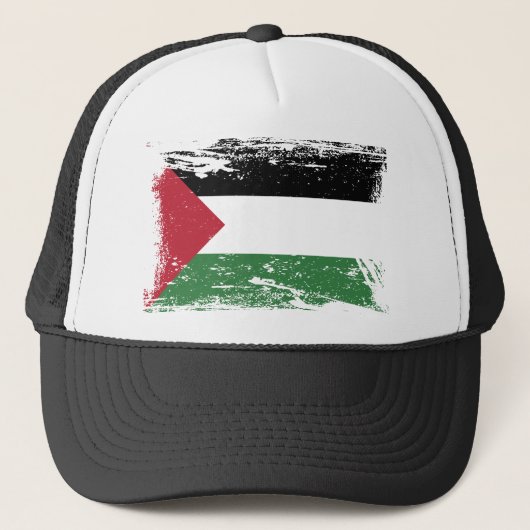Grunge Palestine Flag Trucker Pet (Voorkant)