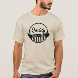 Grunge Papa Sinds Jaar Banner Cirkel T-shirt