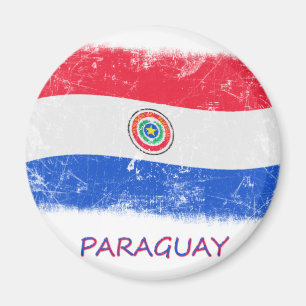 Grunge Paraguay Flag Magneet