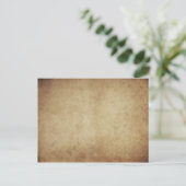 Grunge Parchment Rustic Briefkaart (Staand voorkant)