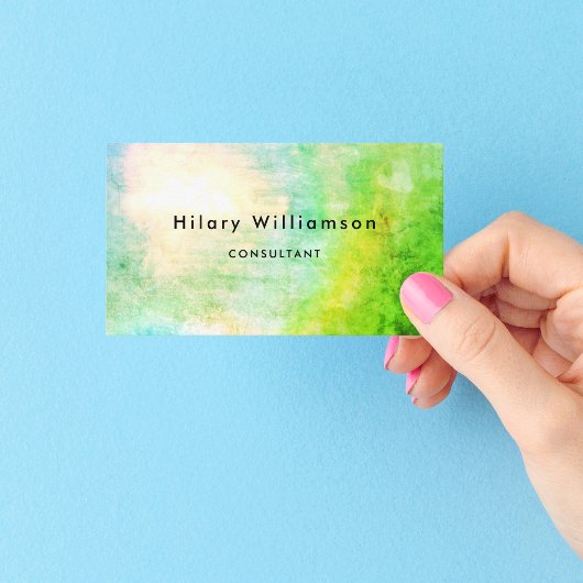 Grunge Pastel Green Visitekaartje