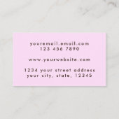 Grunge Pastel Lila Roze Visitekaartje (Achterkant)