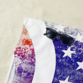 Grunge patriotic stromend Amerikaanse vlag, Old Gl Strandlaken (In situ)